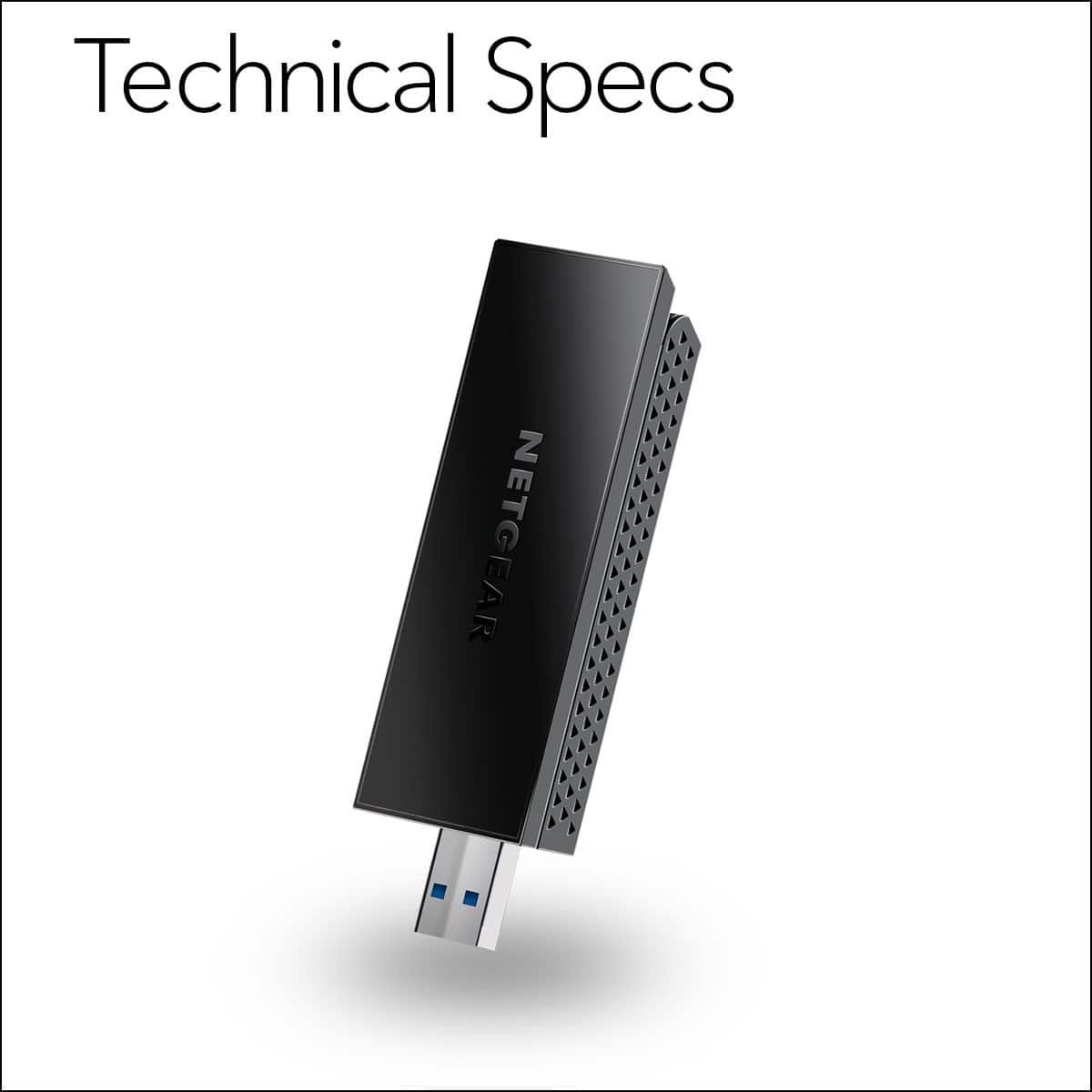 NETGEAR - Nighthawk AX1800 Wi-Fi 6 USB 3.0 Adapter - Black