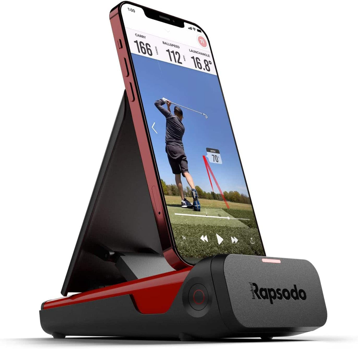 Rapsodo - MLM Mobile Golf Launch Monitor (iOS compatible) - Black