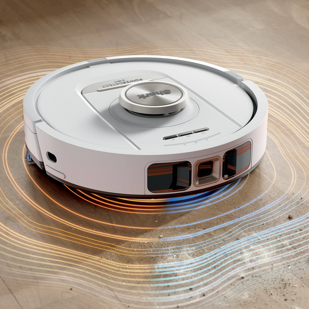Shark - PowerDetect 2-in-1 Robot Vacuum and Mop with NeverTouch Pro Base - White