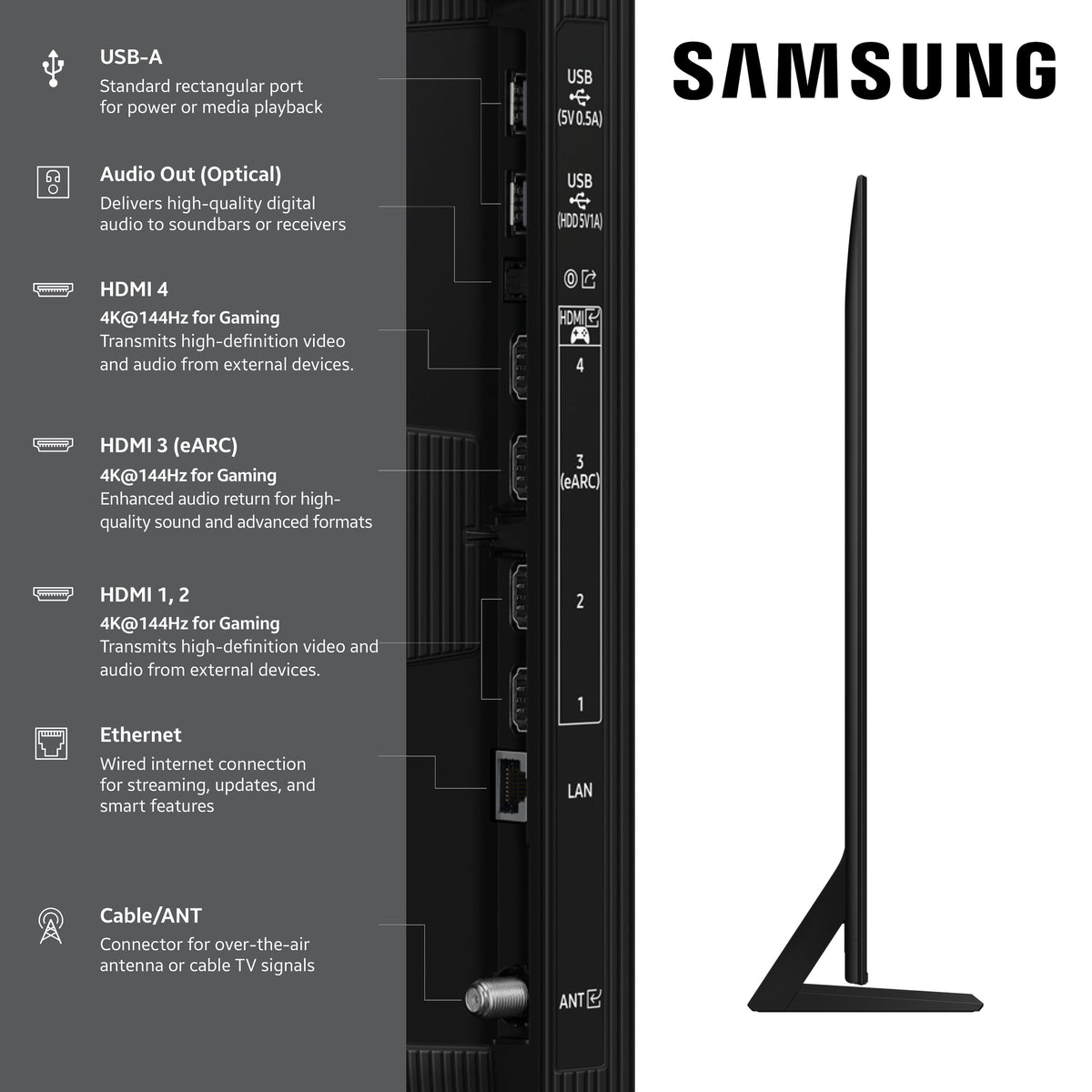 Samsung - 55” Class QN70F Series Neo QLED Mini LED 4K UHD SamsungVision AI Smart Tizen TV (2025)