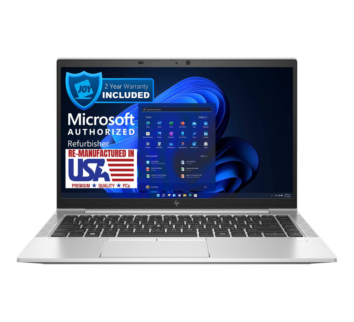 HP - EliteBook 840 G8 14" Refurbished Laptop - Intel 11th Gen Core i7 with 32GB Memory - Intel Iris Xe Graphics - 2TB SSD - Silver