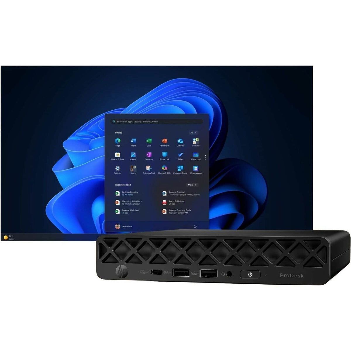 HP - ProDesk 4 G1i Mini PC Desktop Computer - Intel Core Ultra 5 235T 16GB 512GB Solid State Drive - Jack Black