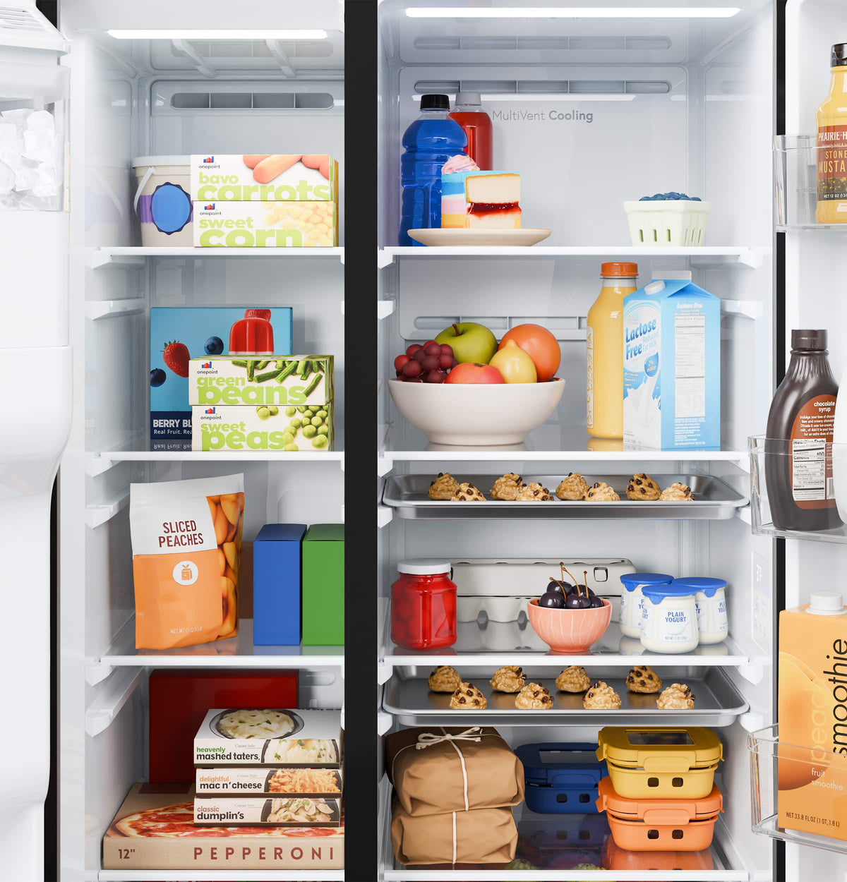 GE - 36 in. Wide ENERGY STAR 27.9 Cu. Ft. Side-By-Side Refrigerator with Extra Tall Dispenser and In-Door Icemaker - Stainless Steel