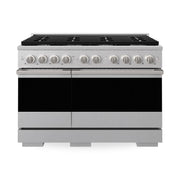 ZLINE - 48 in. 6.7 cu. ft. Marino Dual Fuel Freestanding Range with 8 Gas Burners and Convection Oven in Satin Stainless Steel - Satin Stainless Steel