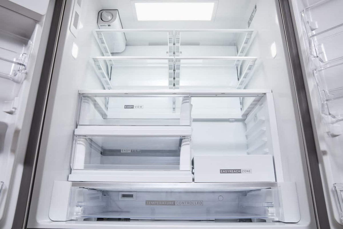 Whirlpool - 36 in. Wide 23 cu. ft. French Door Counter-Depth Refrigerator with In-Door Water and Ice - Fingerprint-Resistant Stainless Finish