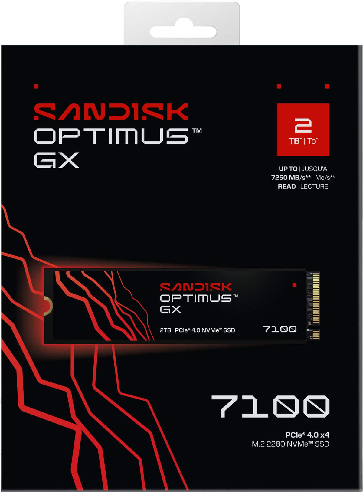SANDISK - 2TB Optimus GX 7100 PCIe 4.0 x4 M.2 2280 NVMe SSD