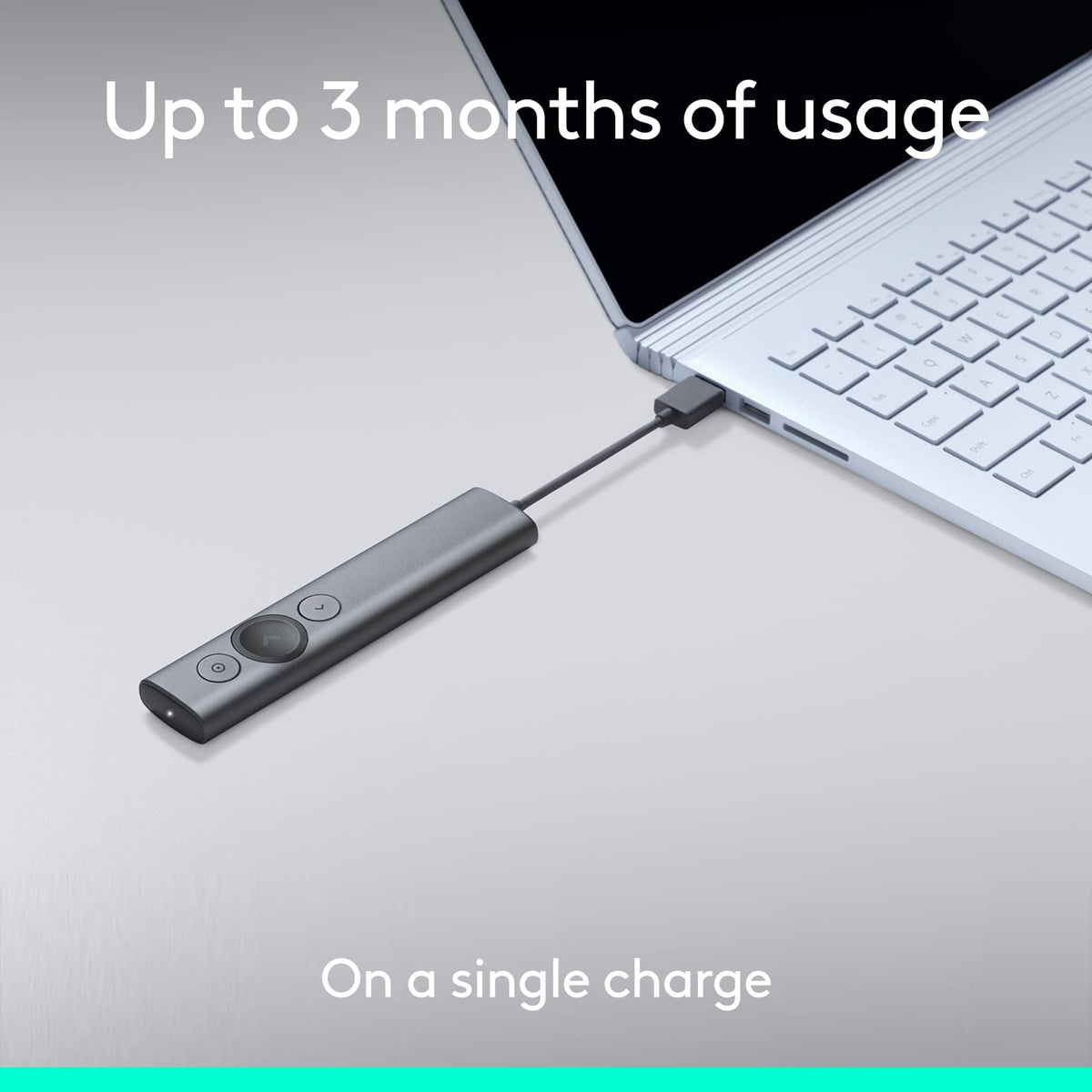 Logitech - Spotlight Presentation Remote with 100 ft Range and Quick Charging - Slate