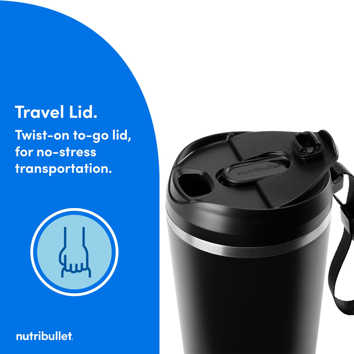 NutriBullet - Flip Insulated Portable Blender - Black