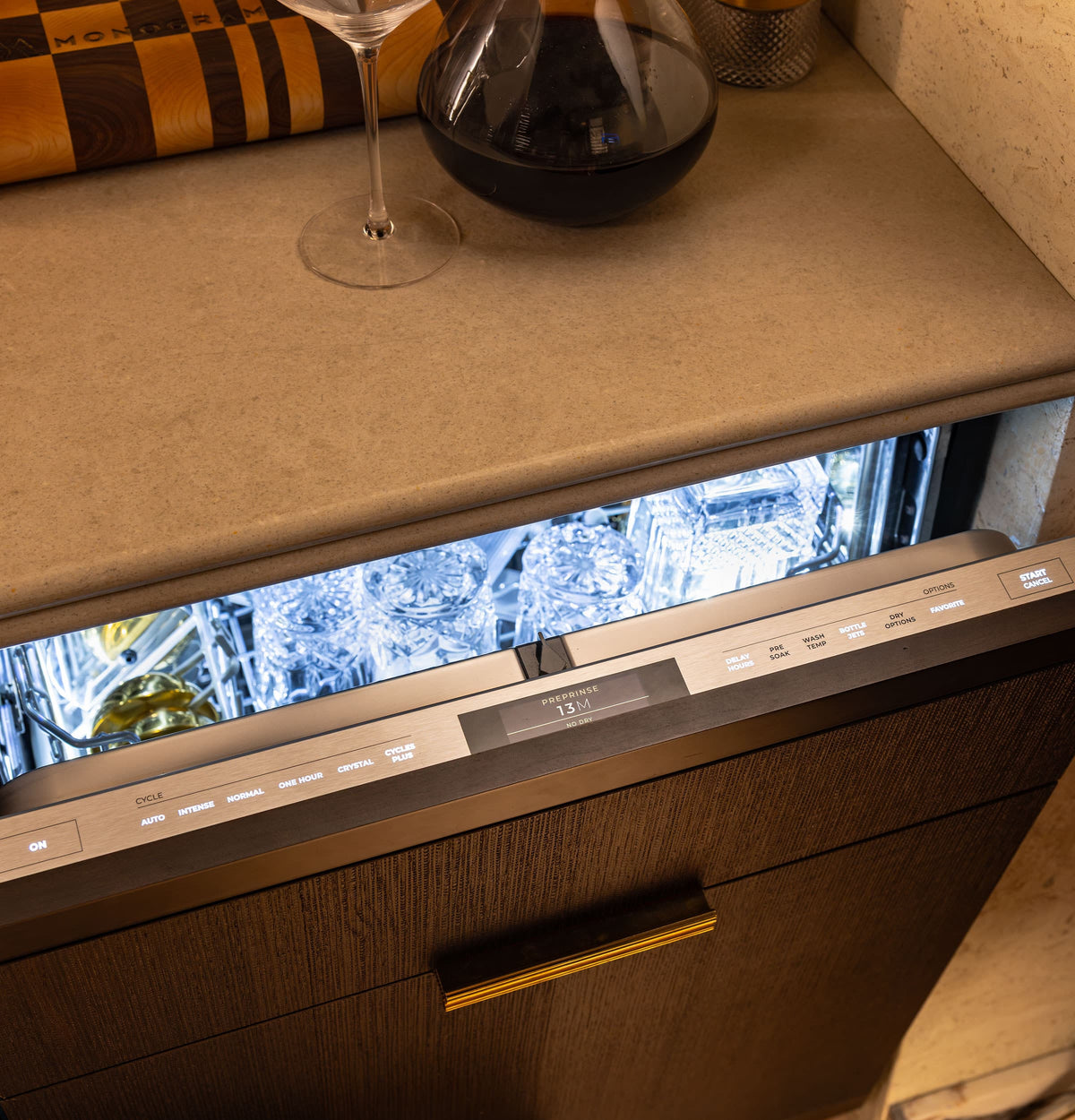 Monogram - 24" Top Control Smart Built-In Stainless Steel Tub Dishwasher with 3rd Rack, 40 dBA, and Advanced Water System - Custom Panel Ready