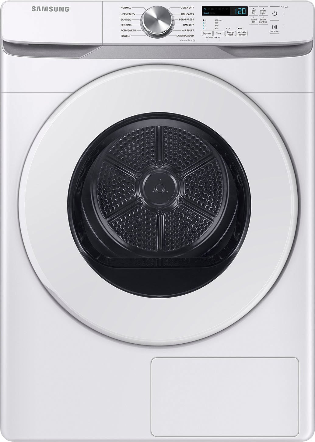 Samsung - 7.5 Cu. Ft. Stackable Smart Ventless Hybrid Heat Pump Electric Dryer with Sensor Dry - White