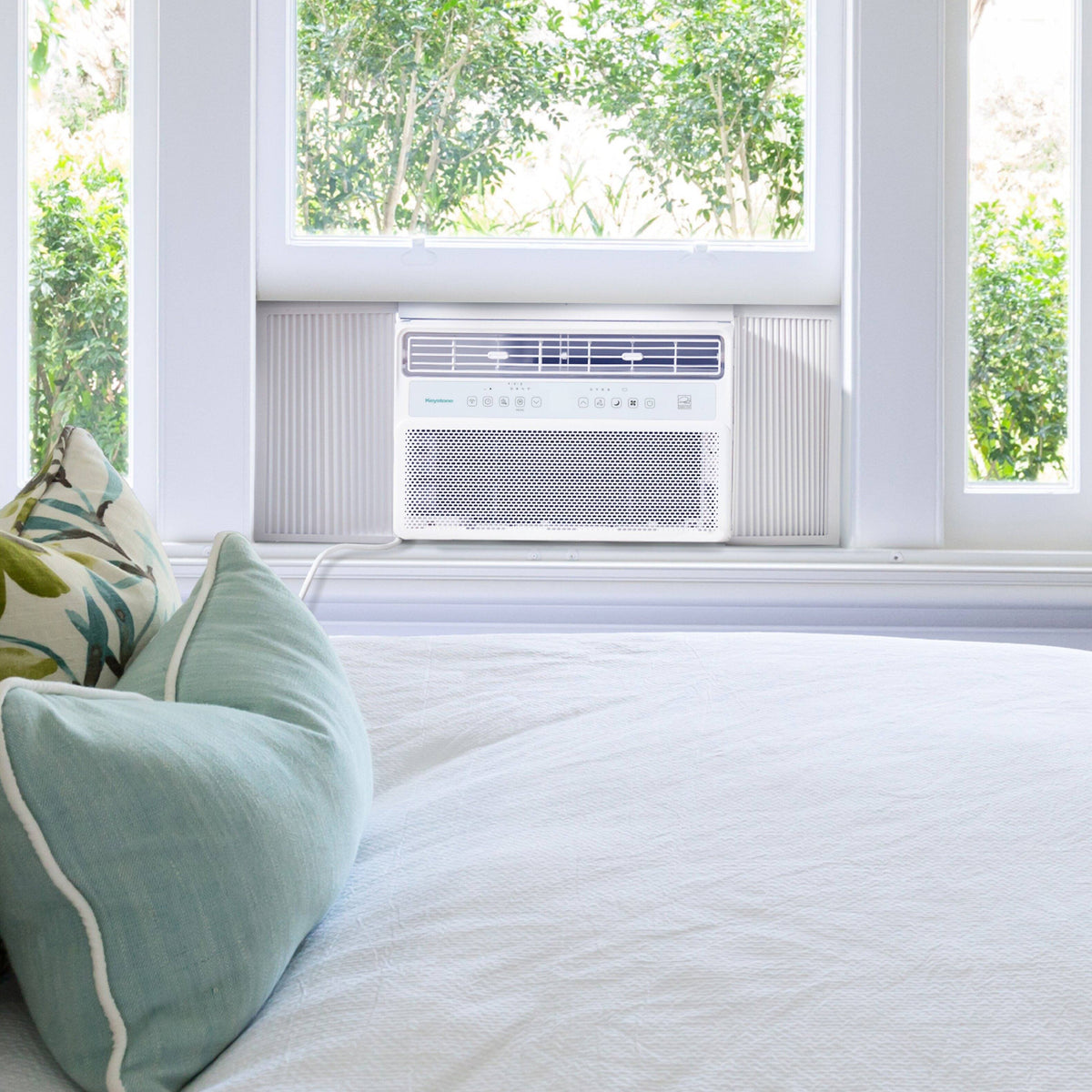 Keystone - 8,000 BTU 350 Sq. Ft Window Mounted Inverter Air Conditioner with Remote Control - White
