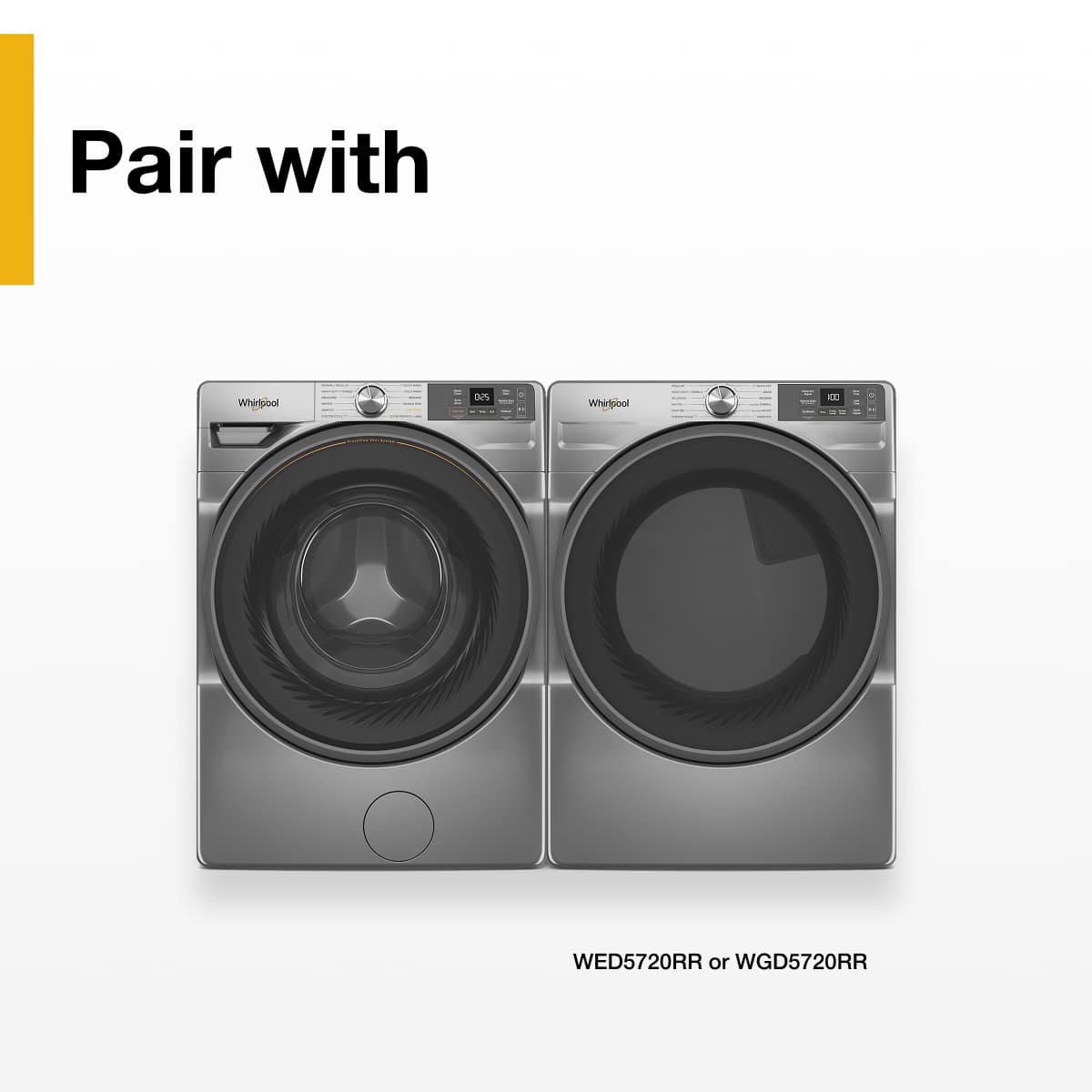 Whirlpool - 4.5 Cu. Ft. Smart Front Load ENERGY STAR® Washer with FreshFlow™ Vent System - Radiant Silver
