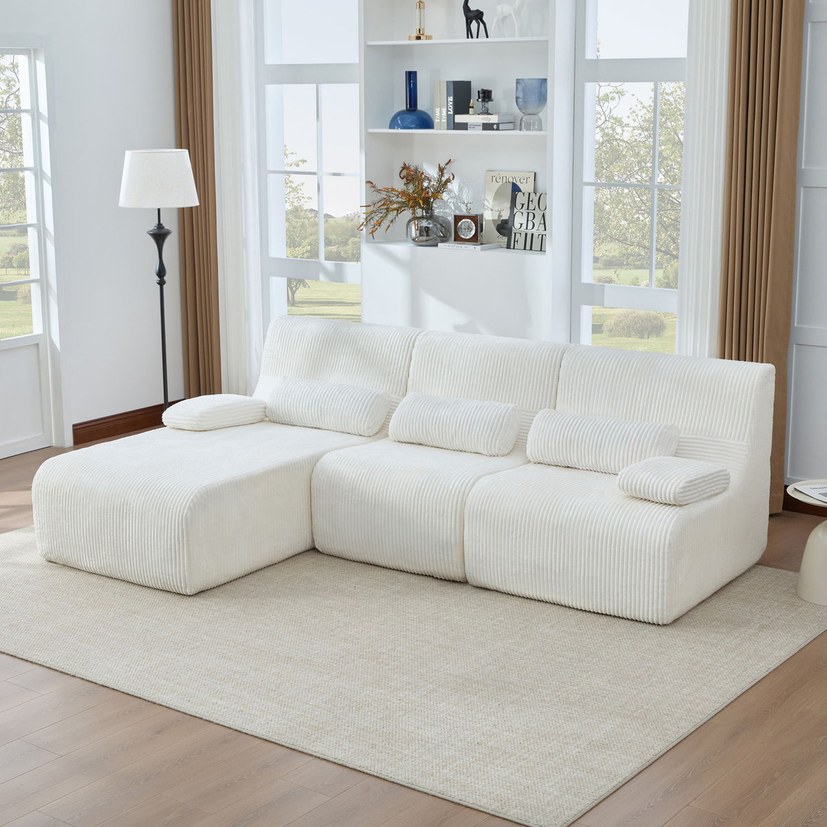 Sofá seccional de gran tamaño, asientos para sala de estar con diseño modular