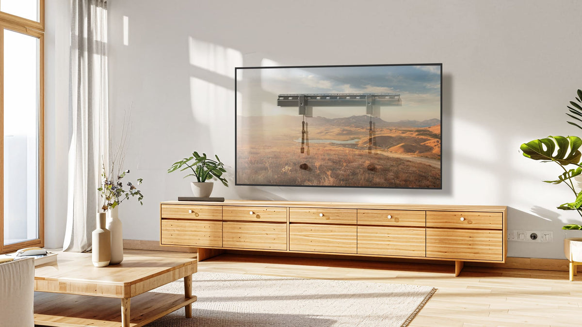 ErgoAV - 42"-90″ Fixed TV Mount - Black