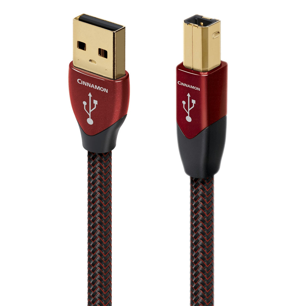 AudioQuest - Cinnamon USB-A > B 4.9' Digital High-Definition Audio Cable with USB-A to USB-B Connectors - Red on Black