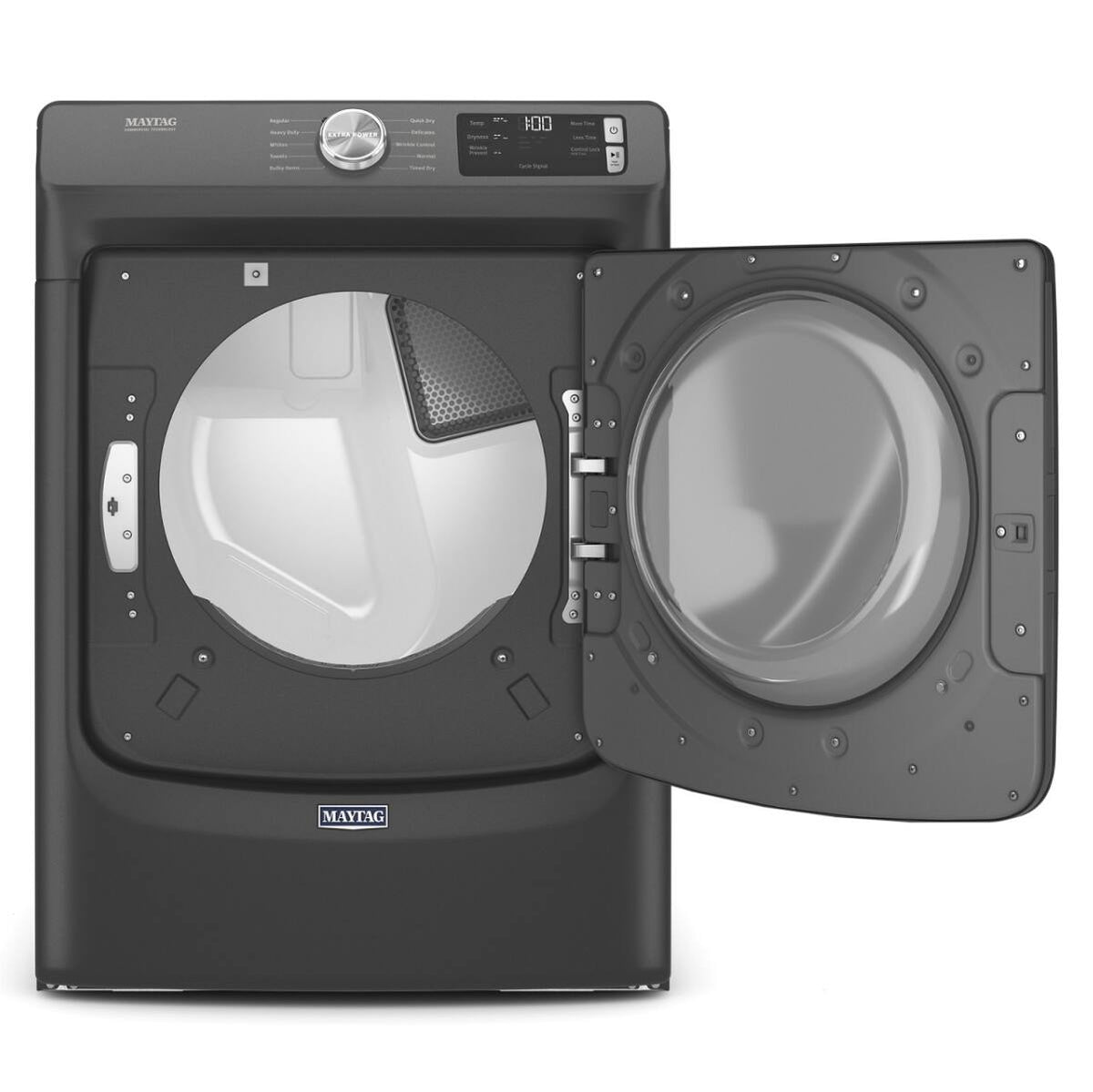 Maytag - 7.3 Cu. Ft. Stackable Gas Dryer with Extra Power Button - Volcano Black