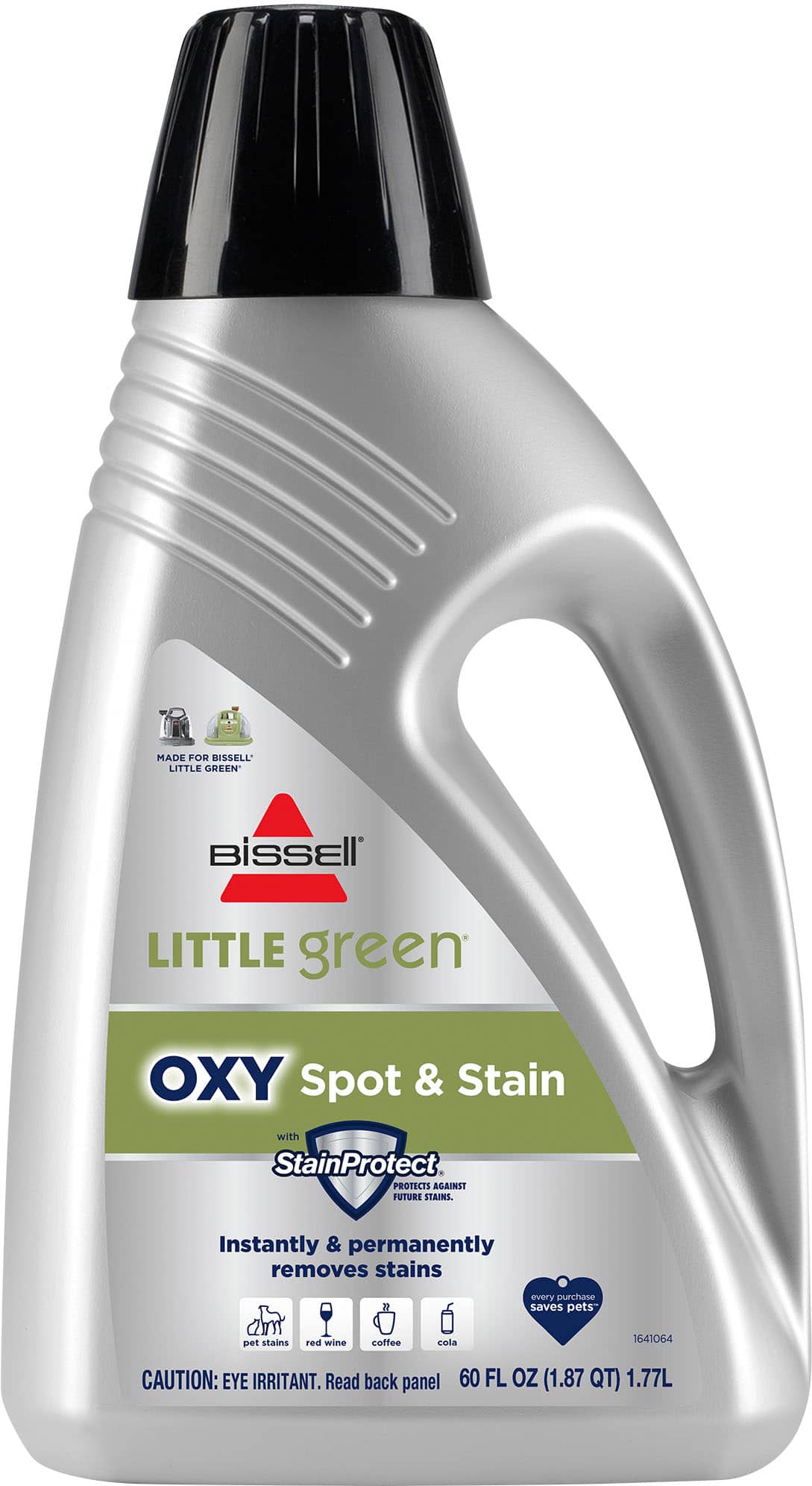BISSELL - Little Green OXY Spot & Stain Formula for Portable Carpet Cleaners (60 oz.) - Silver
