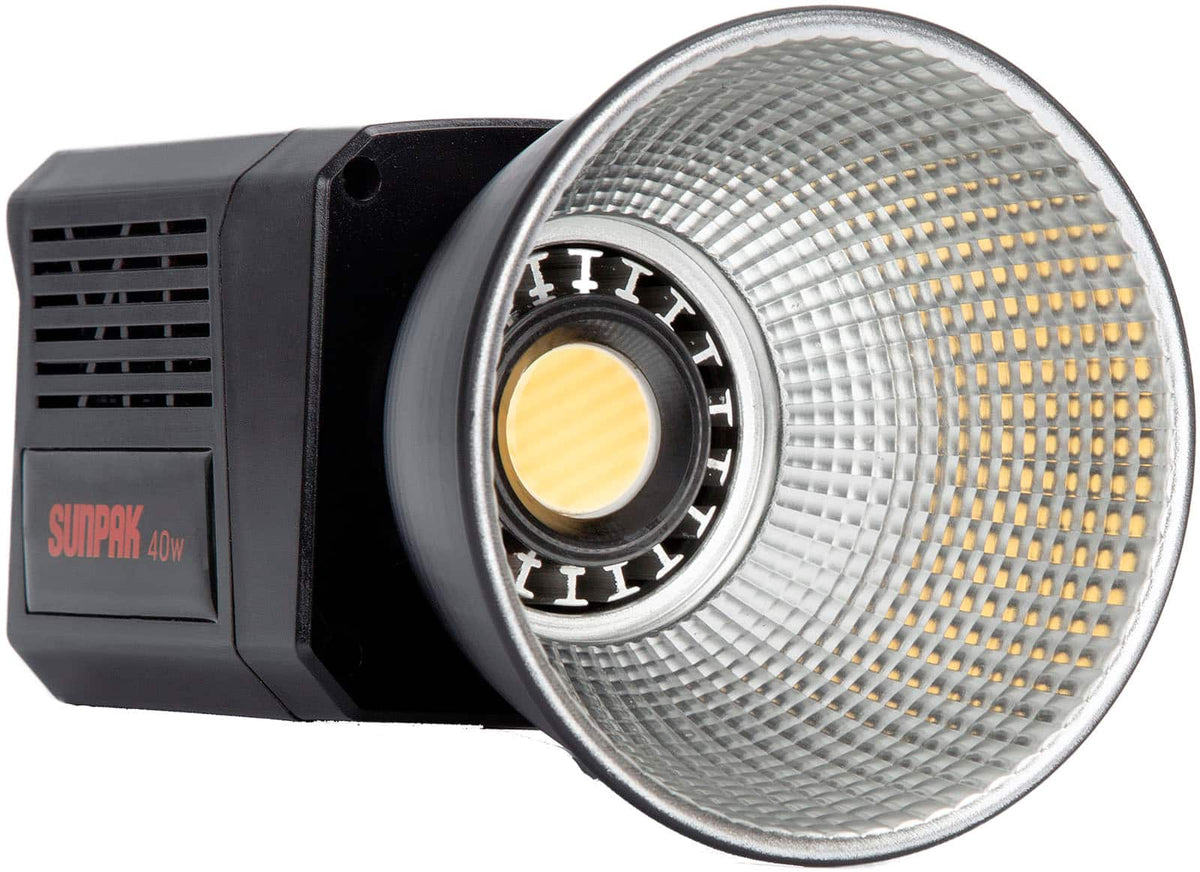 Sunpak - COB-40 Bi-Color 40W COB LED Video  Light - Black