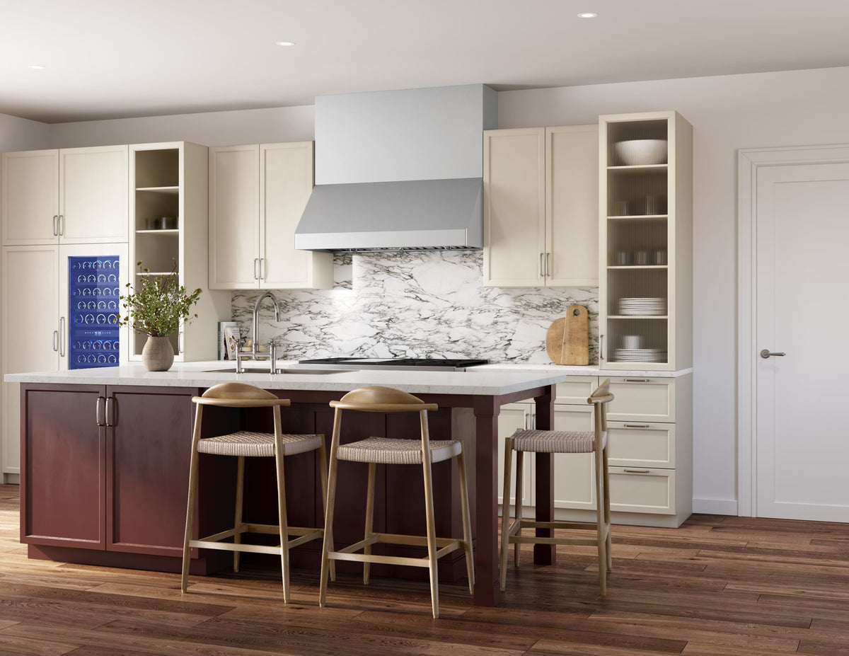Zephyr - 42 inches - Convertible - Wall Range Hood - Stainless Steel