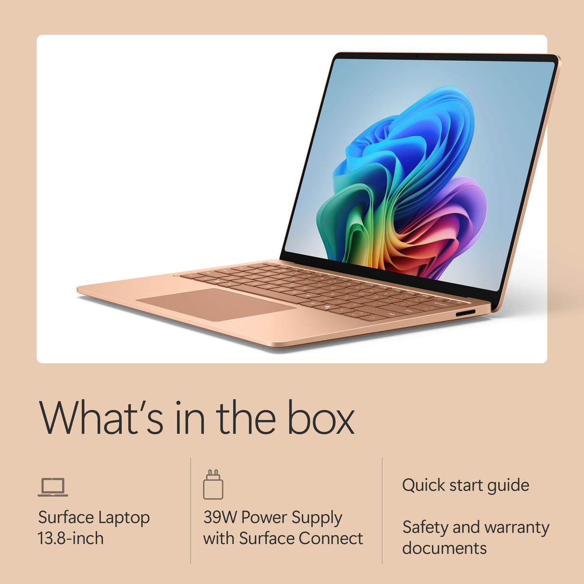 Microsoft - Surface Laptop - 13.8" 2K Touchscreen - Snapdragon X2 Elite (12 Core) 2026 - 16GB - 1TB Storage - Dune