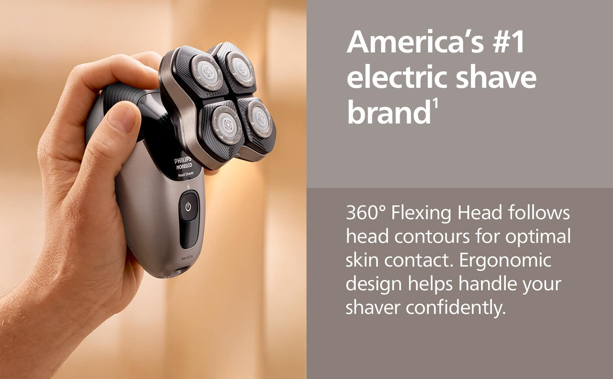 Philips Norelco - Head Shaver Pro 7000, HS7980/40 - Black Metallic