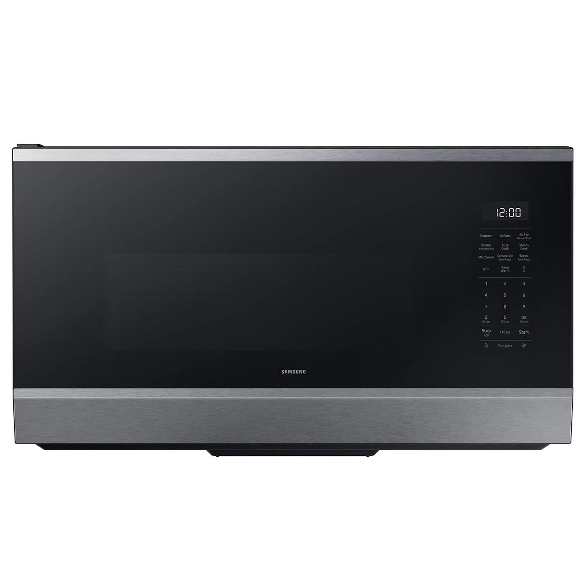 Samsung - 1.7 cu ft. Bespoke Smart Over-the-Range Microwave with Air Fry Max & Convection - Stainless Steel