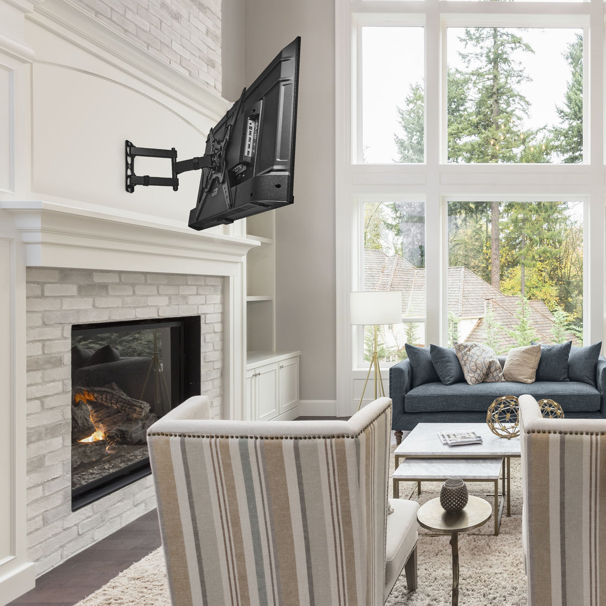 Insignia™ - Full-Motion TV Wall Mount for Most 19–55" TVs, Up to 65 lbs. — Extends 16" - Black
