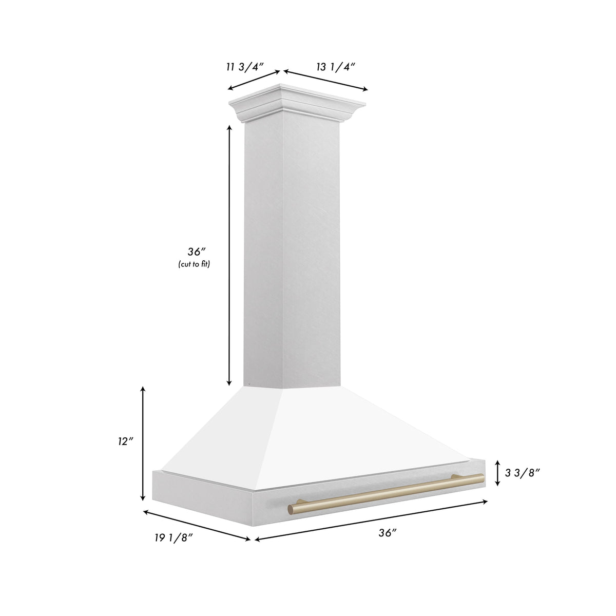 ZLINE Autograph Edition - 36 inches - Externally Vented - Wall Range Hood - Stainless Steel