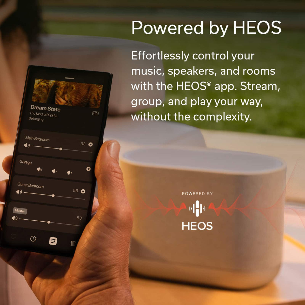 Denon - HOME 400 Wireless Smart Speaker - Stone