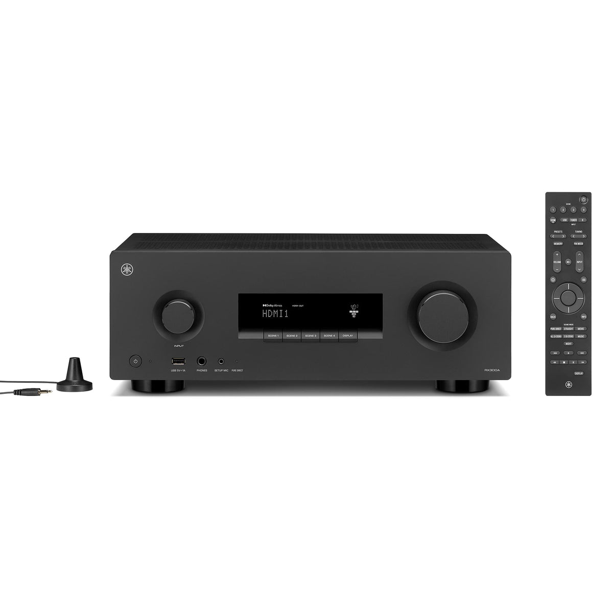 Yamaha - RX300A 5.2-Channel 4K120 Dolby Atmos AV Receiver – - Black
