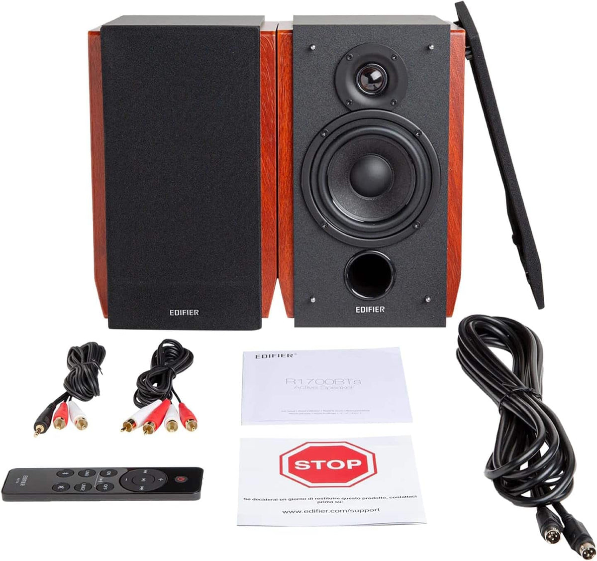 Edifier - R1700BT 4" 66-Watt Powered Bookshelf Speaker (Pair) - Brown