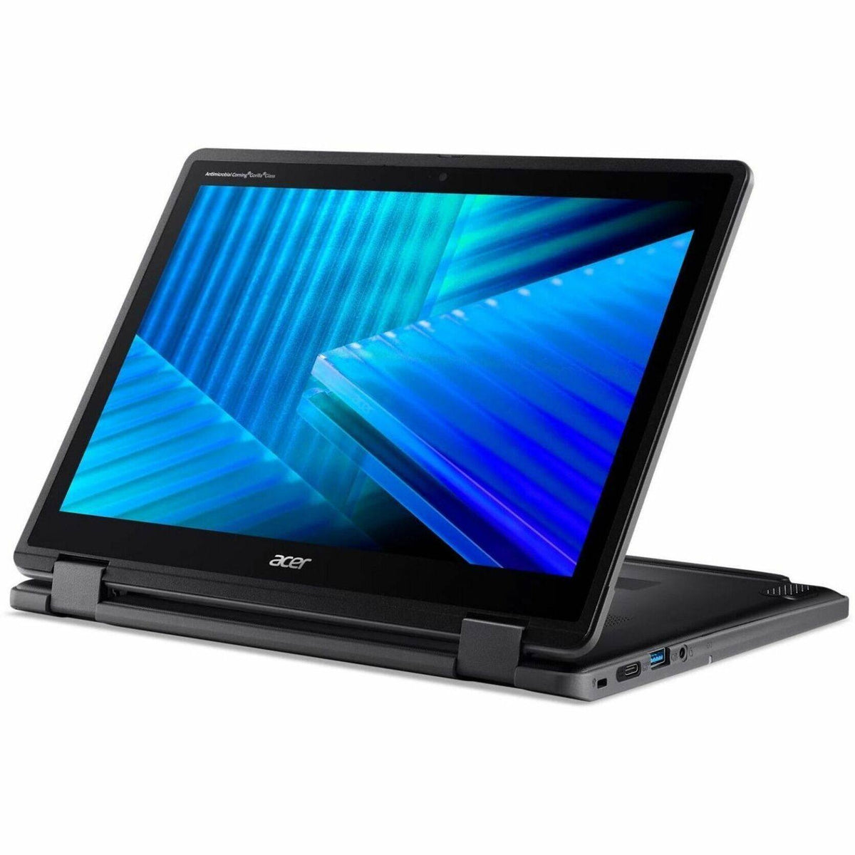 Acer - TravelMate B3 Spin 12 TMB312R-31 2-in-1 12.2" IPS LCD 1920 x 1200 (WUXGA) Touch Screen Laptop - Intel N-Series -128 eMMC - Black