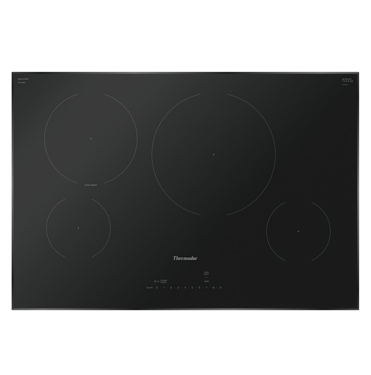 Thermador - Masterpiece Series 30" Built-In Electric Induction Cooktop with 4 Elements and Wifi - Black