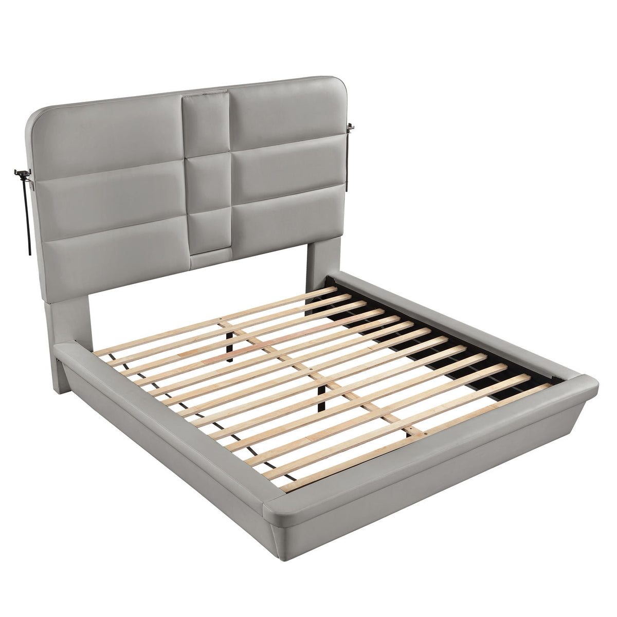 Futura - Cama tapizada con cabecero alto