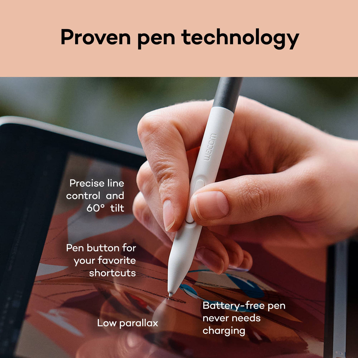 Wacom - One 14 (2025) Pen Display Drawing Tablet - White