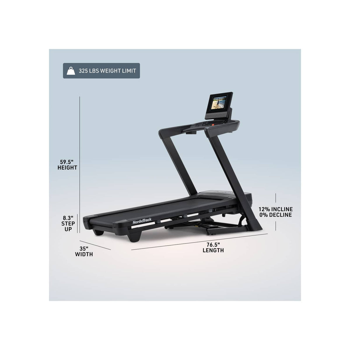 NordicTrack - T Series 10 Treadmill with 10" Tilting Touchscreen and Compact Design - Black