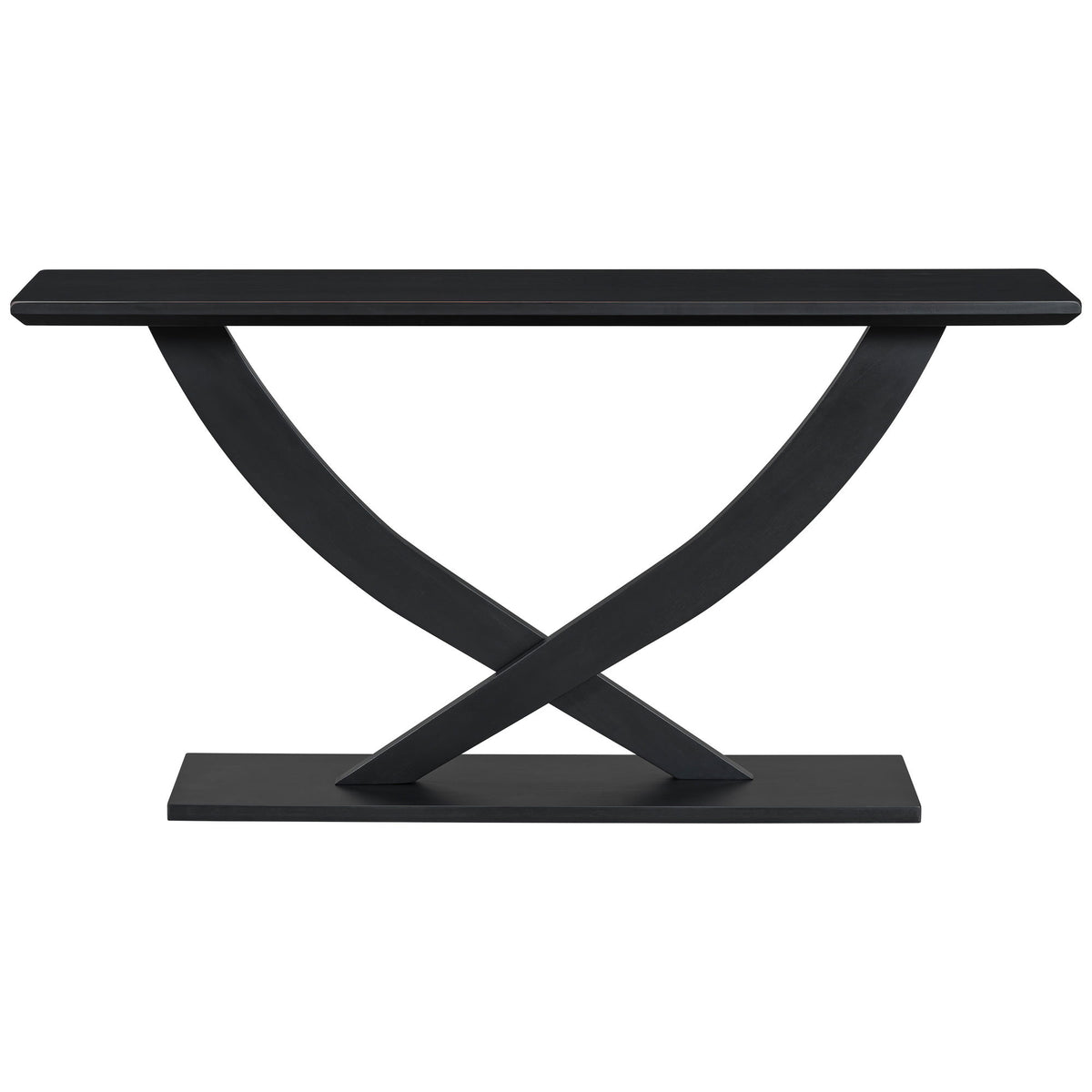 Console Table With Cross Leg Base And Reinforced Support Plate