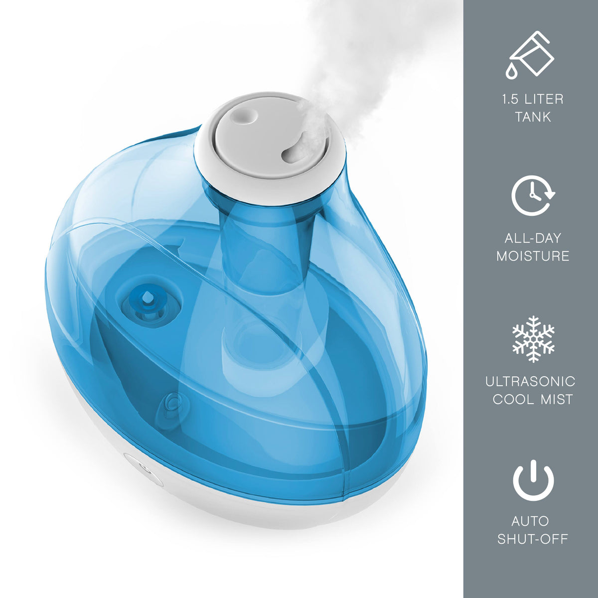 Pure Enrichment - 1.5L Tank Humidifier and Night Light - White