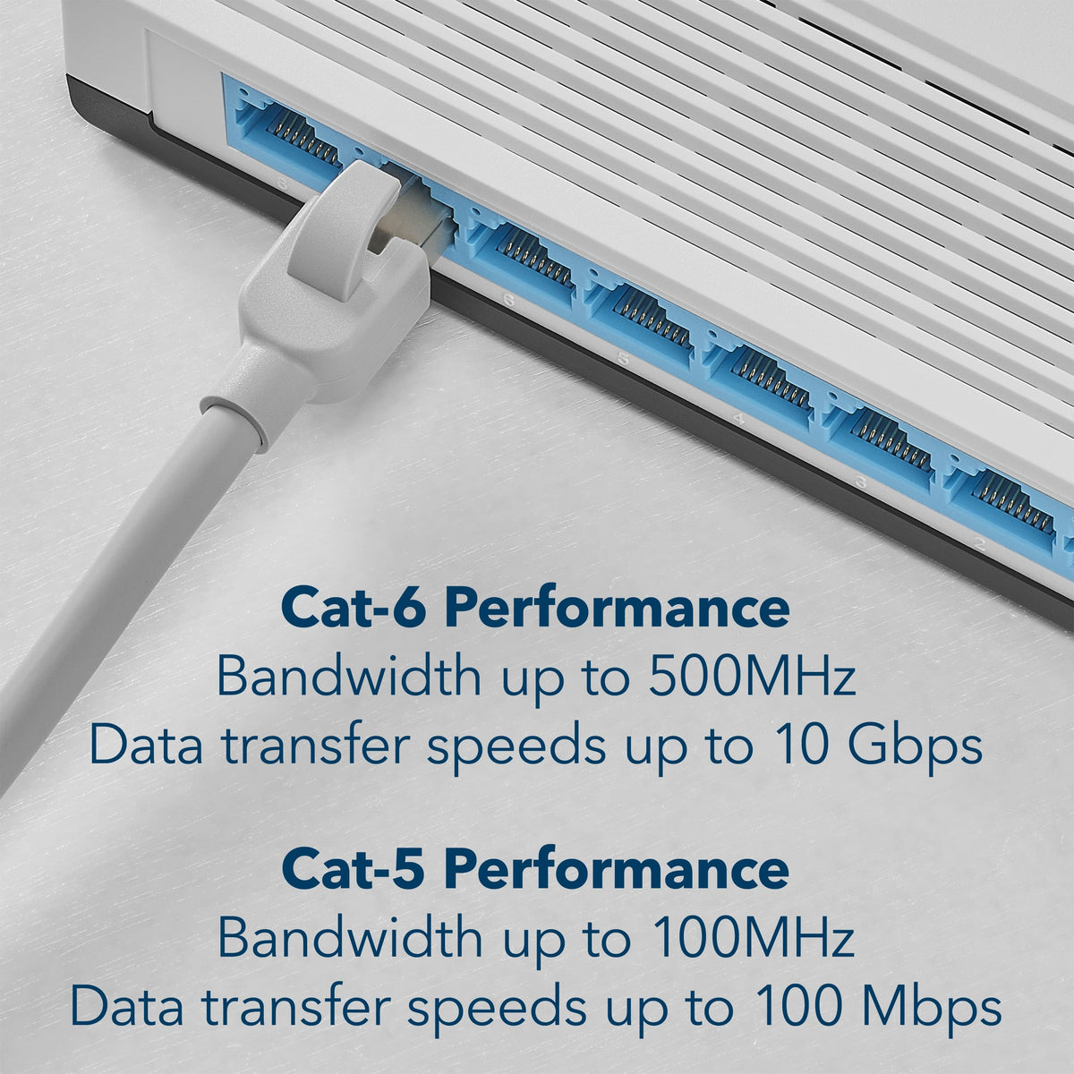 Insignia™ - 100 ft. Cat 6A Ethernet Cable - Gray