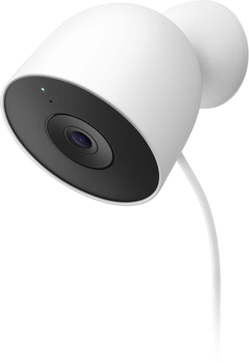 Google - Nest Cam Outdoor (wired, 2nd gen) - 2K Video and Gemini - 1-Pack - Snow