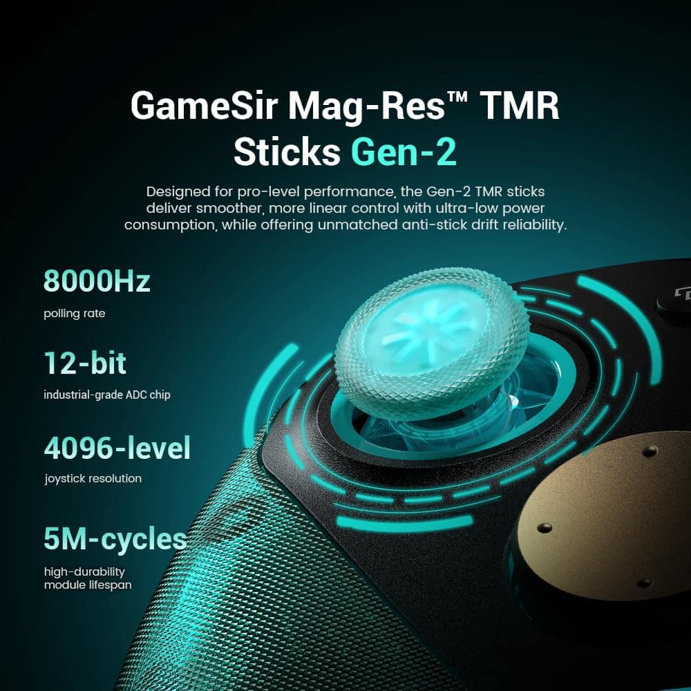 GameSir - G7 Pro 8K PC Aimlabs Edition Wireless Esports Controller for PC - Cyan