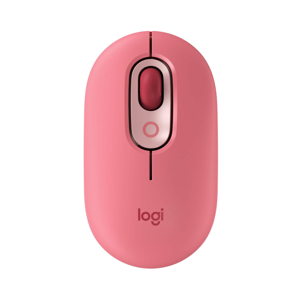 Logitech - POP Mouse Wireless Bluetooth Optical Ambidextrous Mouse with Customizable Emojis - Wireless - Heartbreaker Rose