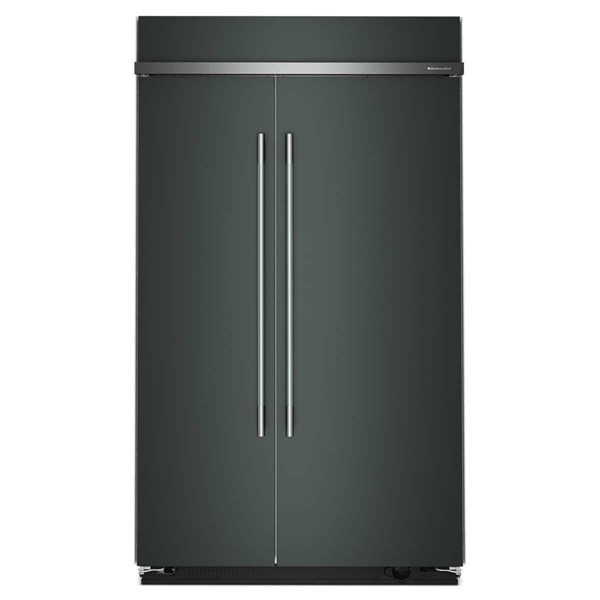 KitchenAid - 48 in. Wide 30 cu. ft. Built-In Side-by-Side Refrigerator with Platinum Interior - Juniper