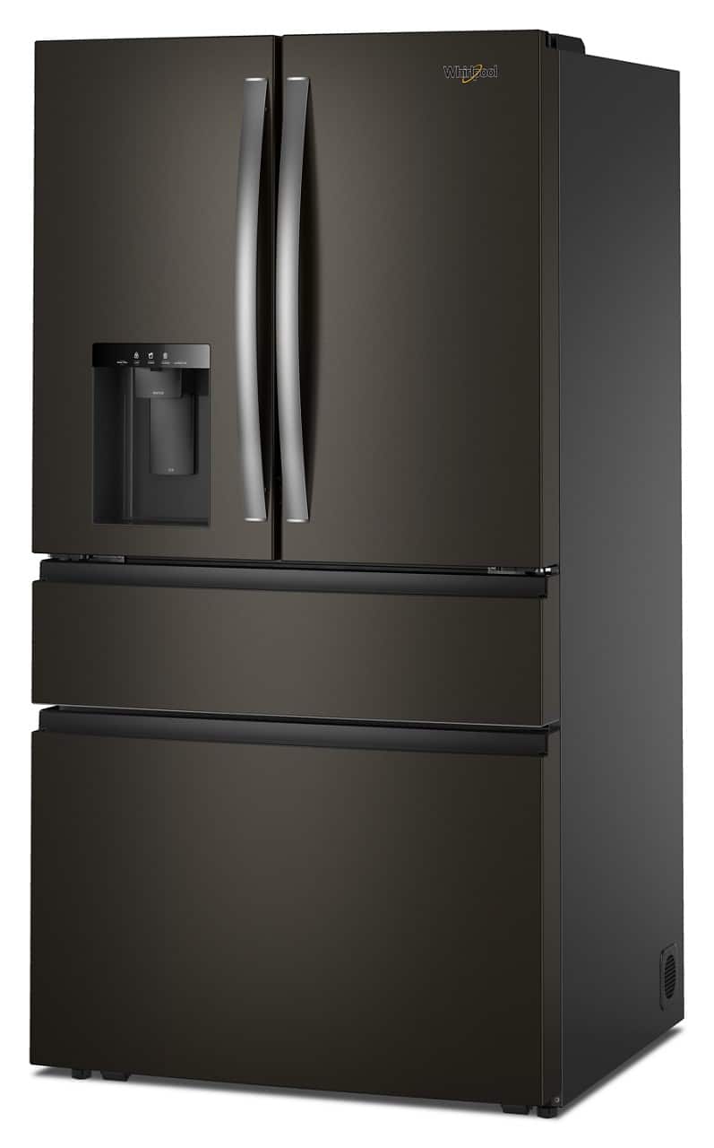 Whirlpool - 36 in. Wide 29 cu. ft. Family-Sized Capacity French Door Refrigerator with Flexible Temperature Drawer - Print Resist Blk Stnlss