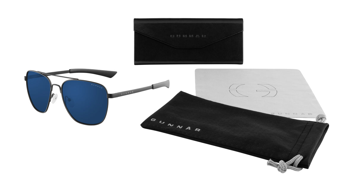 GUNNAR - Mustang Computer Glasses with Blue Light Reduction, Sun Lenses - Onyx