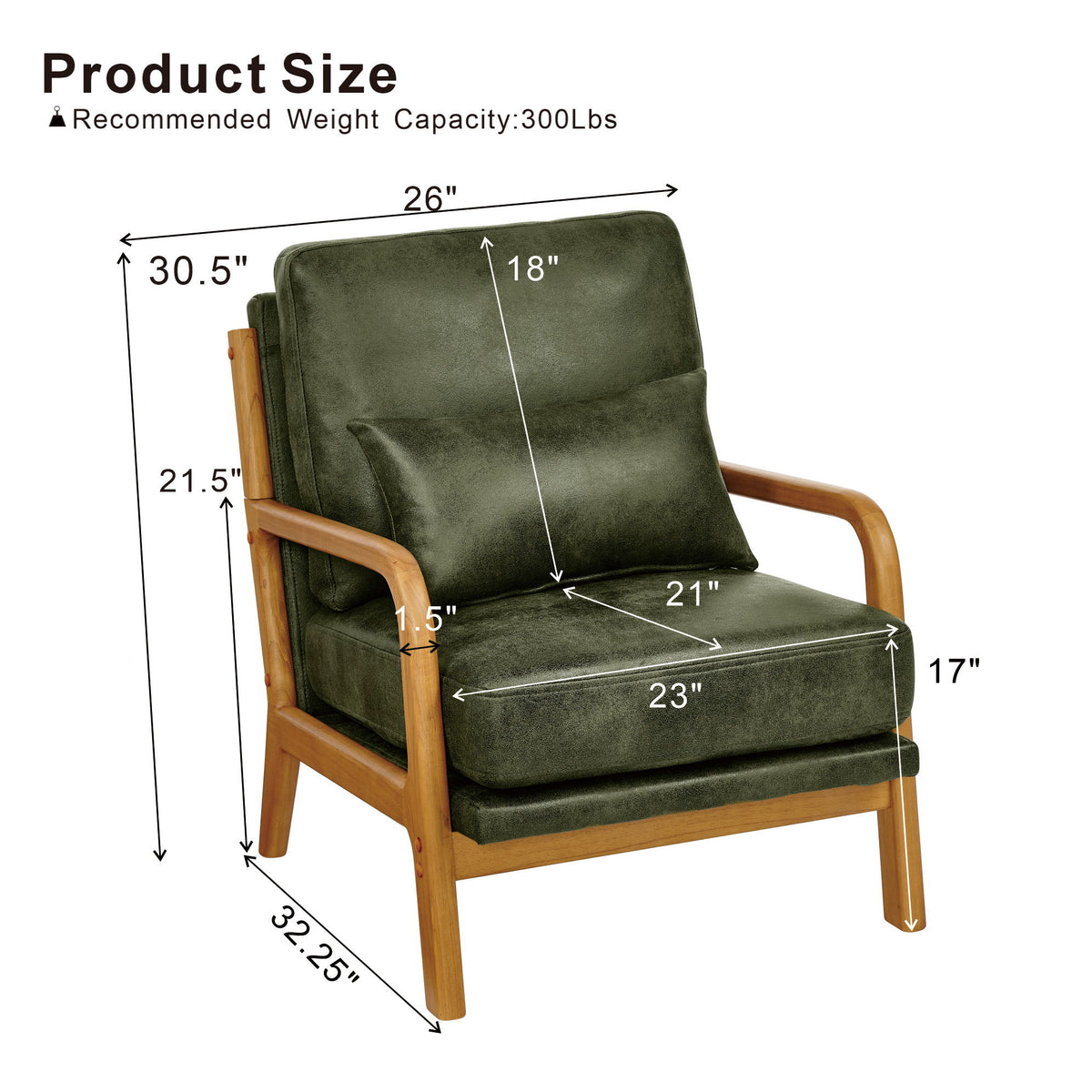 Sillón compacto de diseño para sala de estar