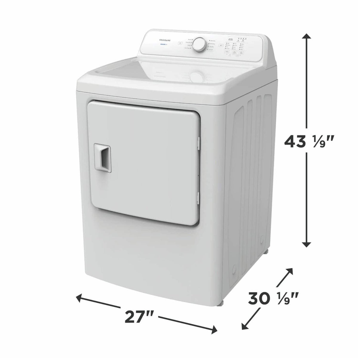Frigidaire - 7 Cu. Ft. Gas Dryer with 8 Dry Cycles - White