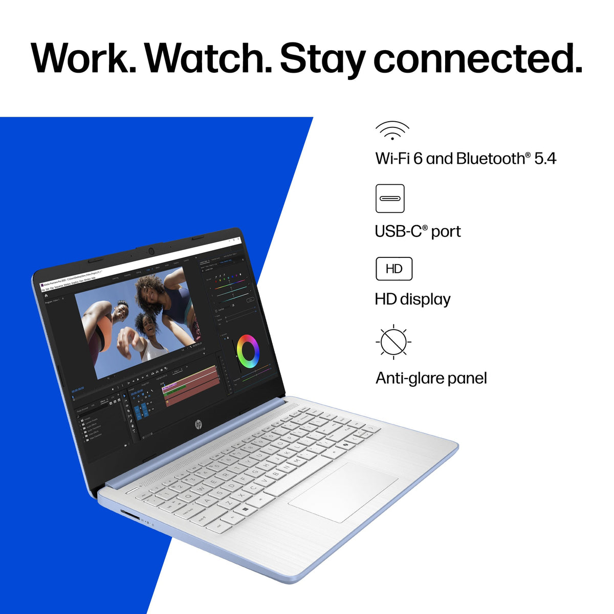 HP - 14" Laptop - Intel N150 Processor - 4GB Memory - 128GB UFS - Sky Blue