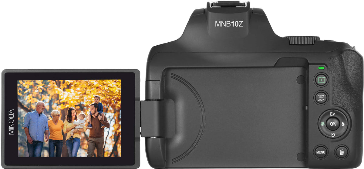 Minolta - MNB10Z 64.0 Megapixel 4K Bridge Camera with 10x Optical Zoom Lens - Black