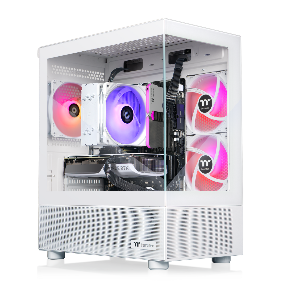 Thermaltake - LCGS View 8760S-170 Gaming Desktop AMD Ryzen 7 8700F 2025 16GB Memory NVIDIA GeForce RTX 5060 1TB SSD NVMe M.2 - White